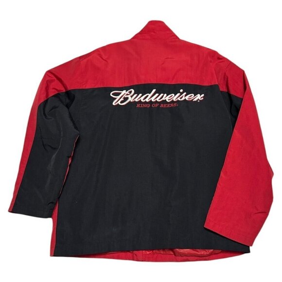 DALE EARNHARDT Budweiser Chase Authentics Windbreaker Red Nascar Jacket Mens XL - Picture 2 of 6